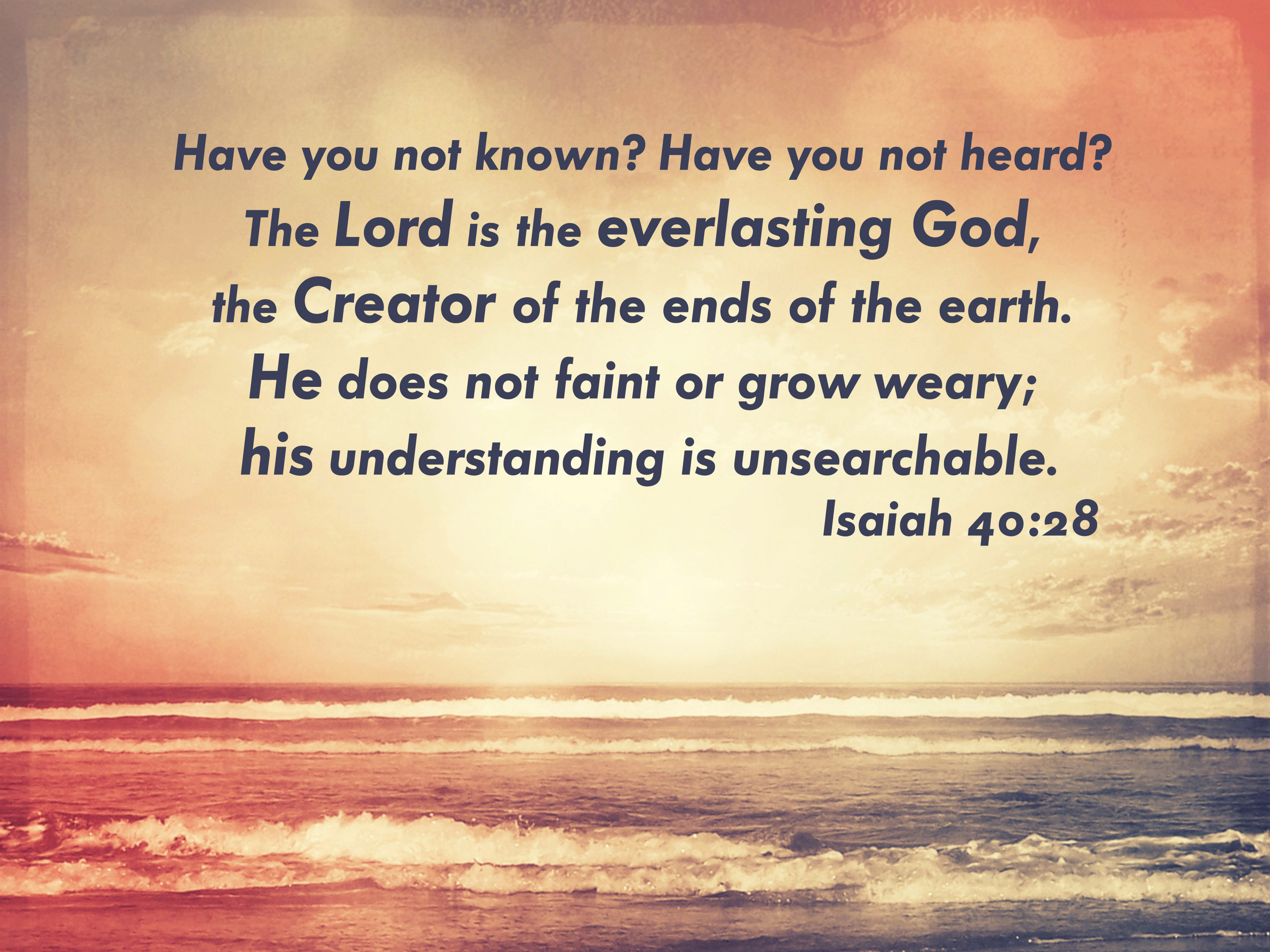 Isaiah 40 28 El Olam